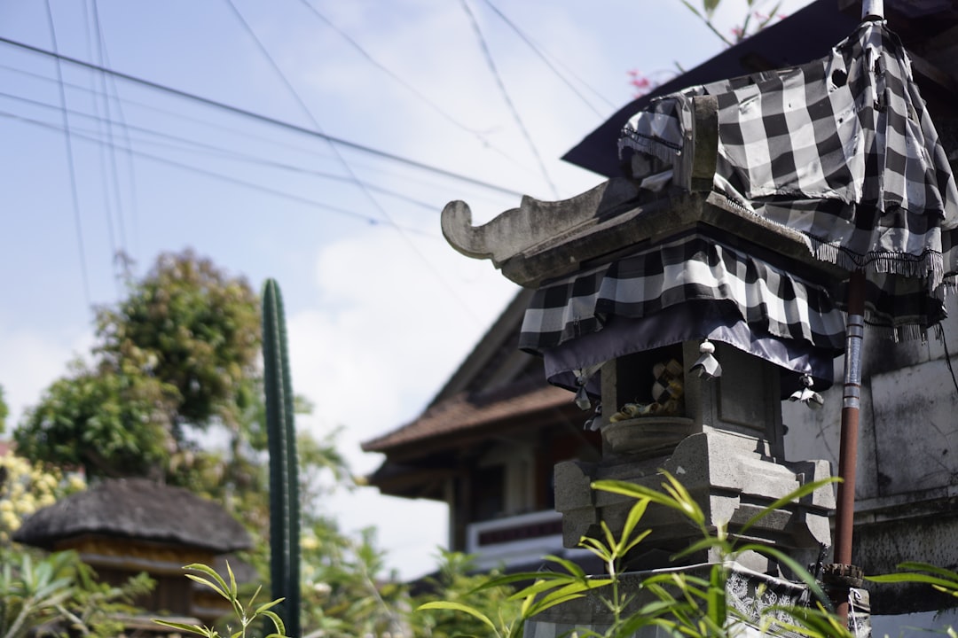 Ancient Bali temple with ocean view
