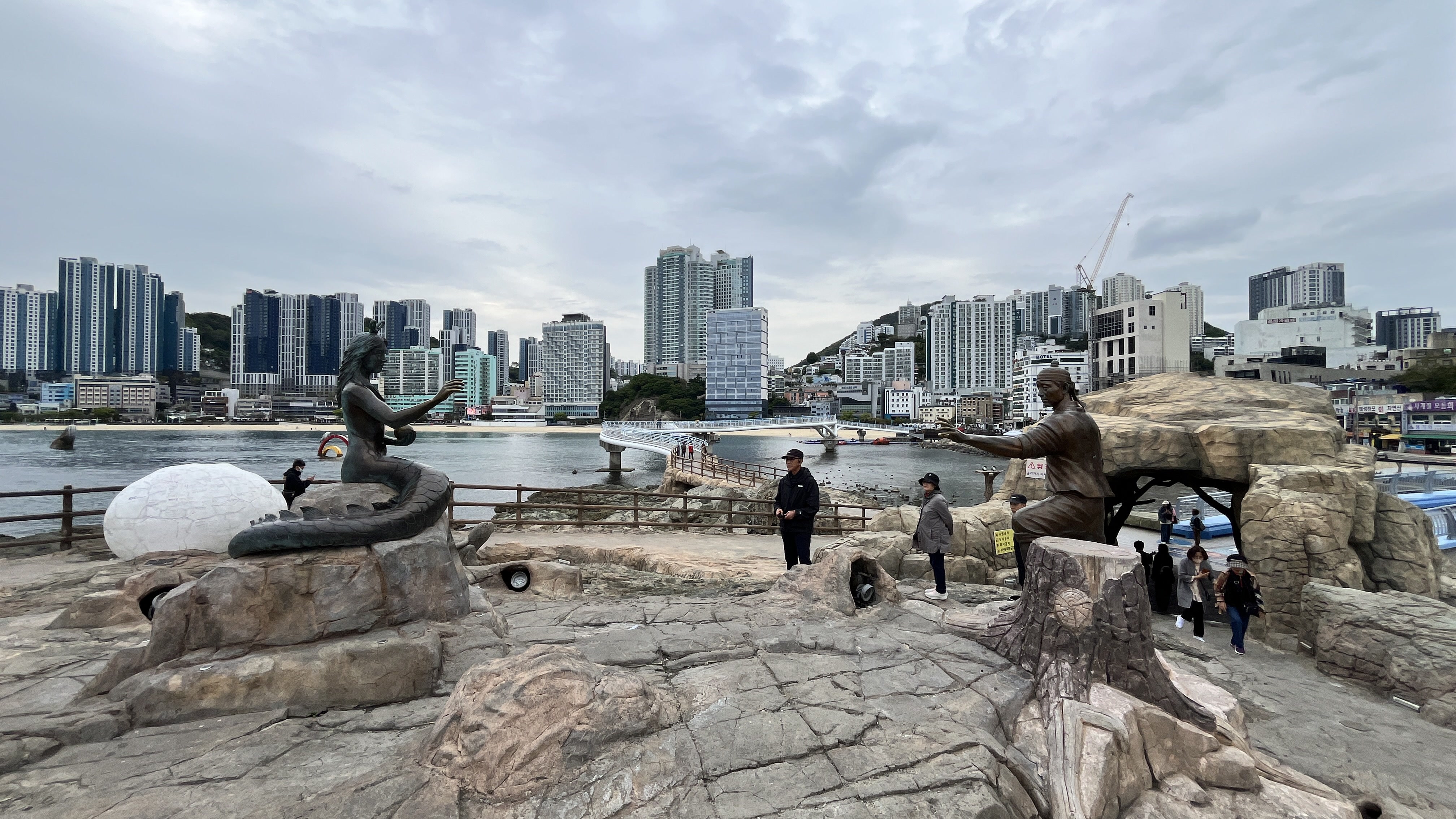 Songdo Beach coastline in Busan with ocean views and walking paths