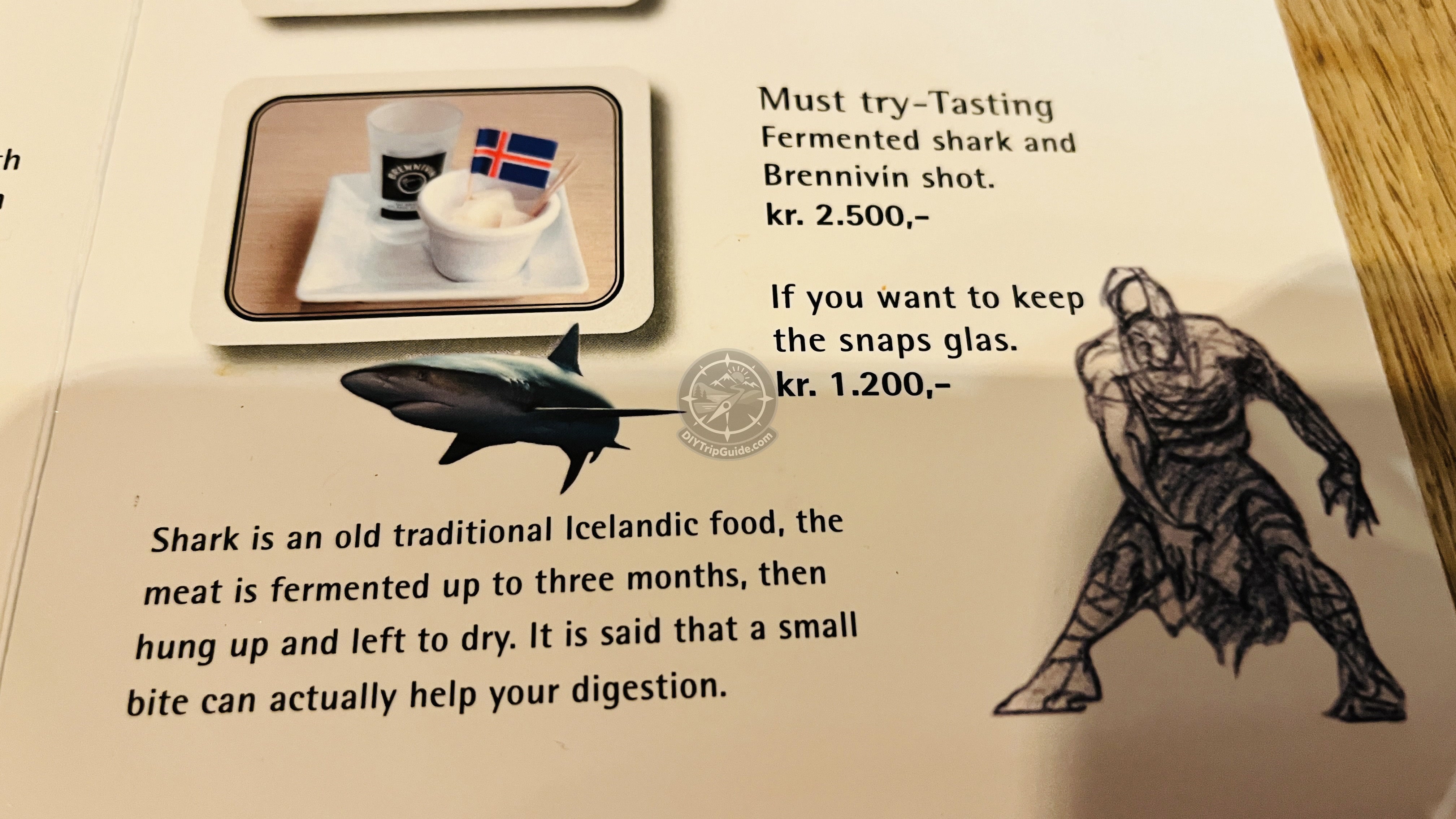 Fermented shark at Cafe Loki, rotated for the article